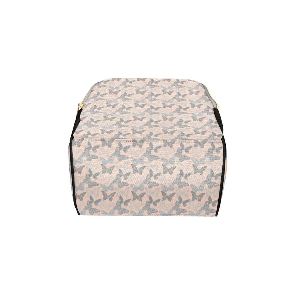 Holly Pink and Gray Butterfly Backpack