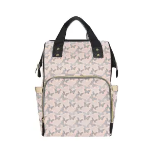 Holly Pink and Gray Butterfly Backpack