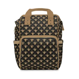 Honey Bee Diaper Backpack - Eco-Friendly & Stylish Baby Bag with Buzzing Bee Motifs, Perfect for Nature-Loving Parents