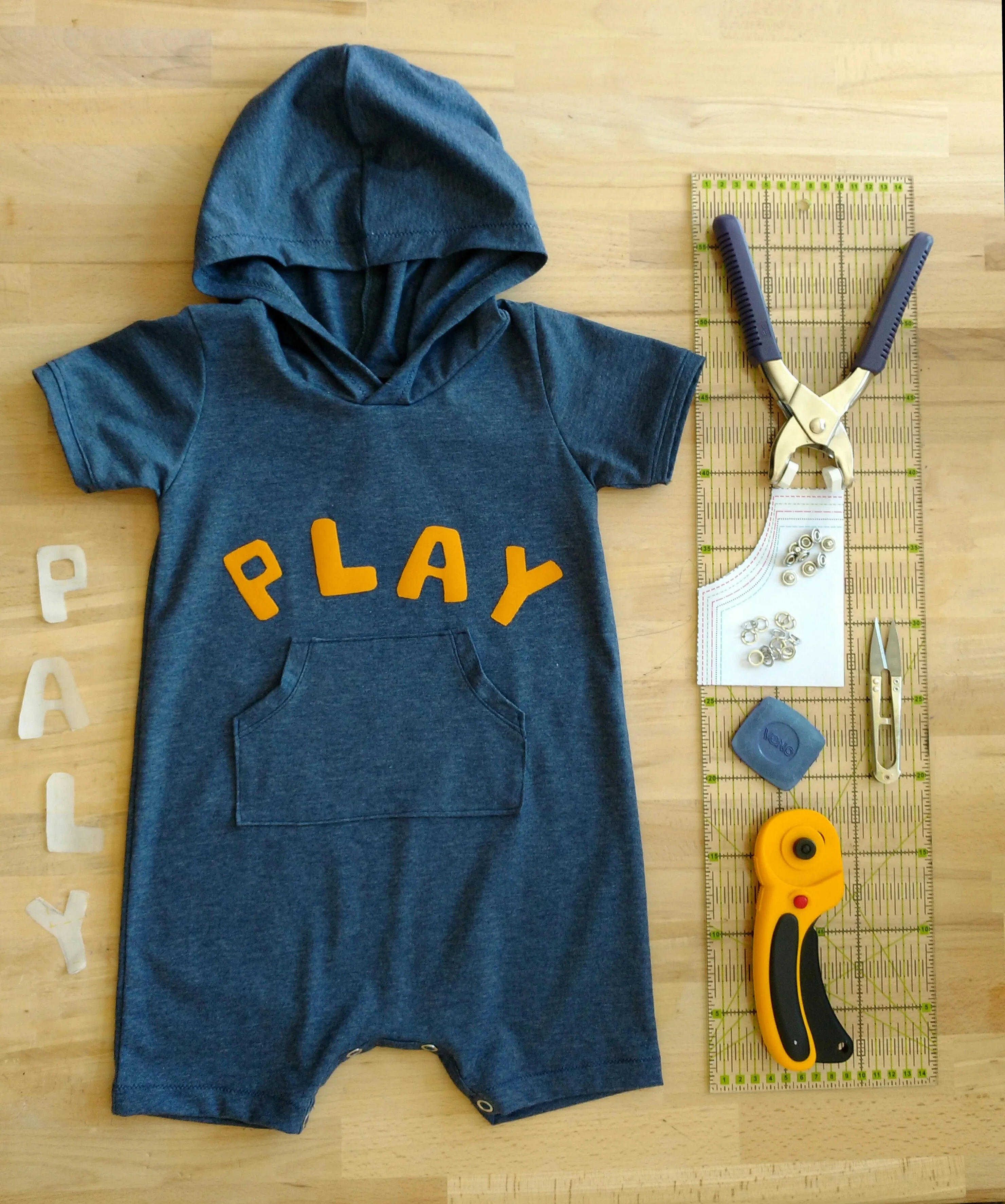 Hooded summer romper