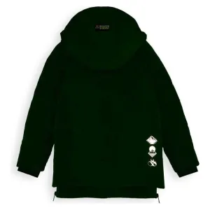 Hooded Water-Repellent Long-Length Puffer Jacket - Black