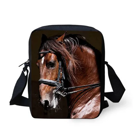 Horse Print Messenger Bag