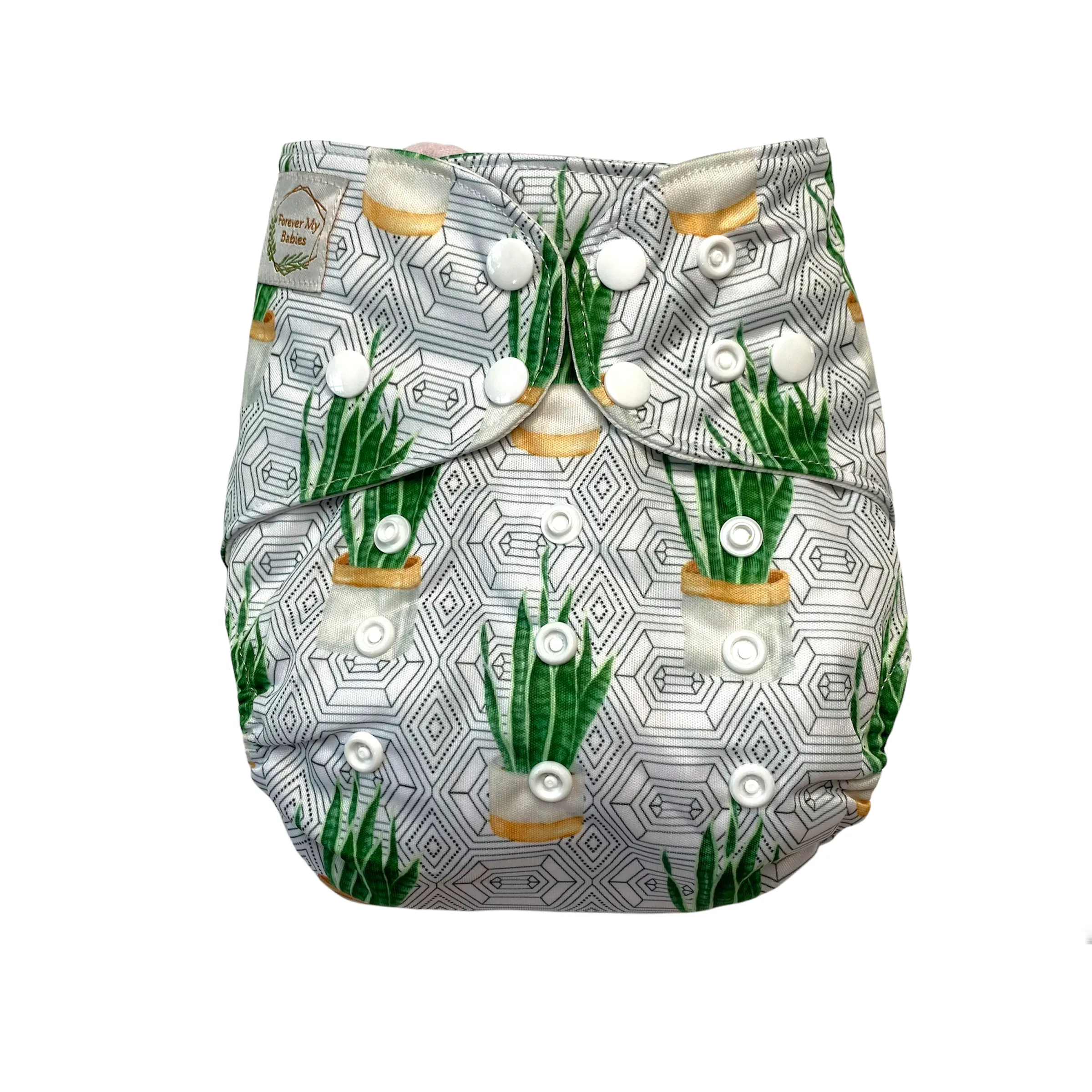 IN-STOCK Forever My Babies Cloth Diaper - Snake Plants (Upright Print on Front & Back)