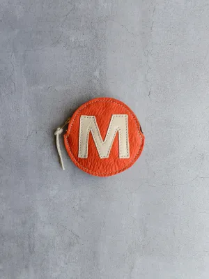 INITIAL CIRCLE PURSE - TOMATO RED