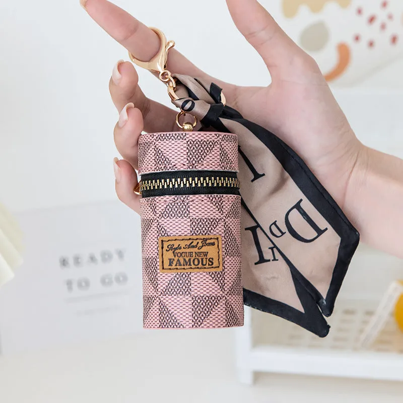 Innovative Women's Vintage Printed Mini Earphone Coin Purses