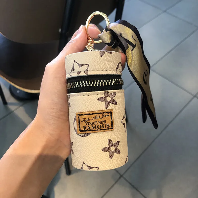 Innovative Women's Vintage Printed Mini Earphone Coin Purses