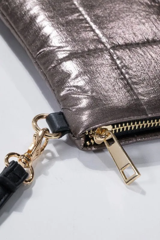 Insulated Metallic Bubble Cross Body Bag