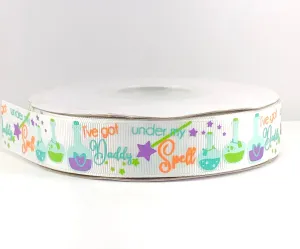 I've Got Daddy Under My Spell USDR Halloween Ribbon - 7/8 Inch