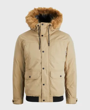 Jack Jones Winner Fur Bomber Jacket Beige