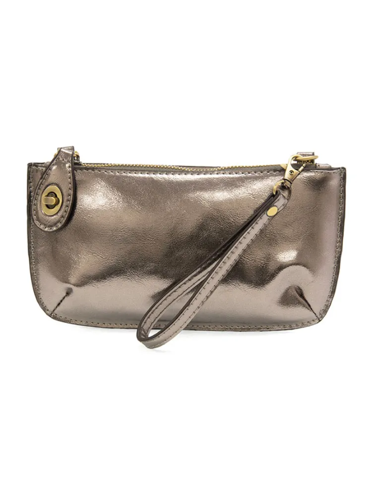 Joy Susan Liquid Metal Mini Crossbody Wristlet - Chrome