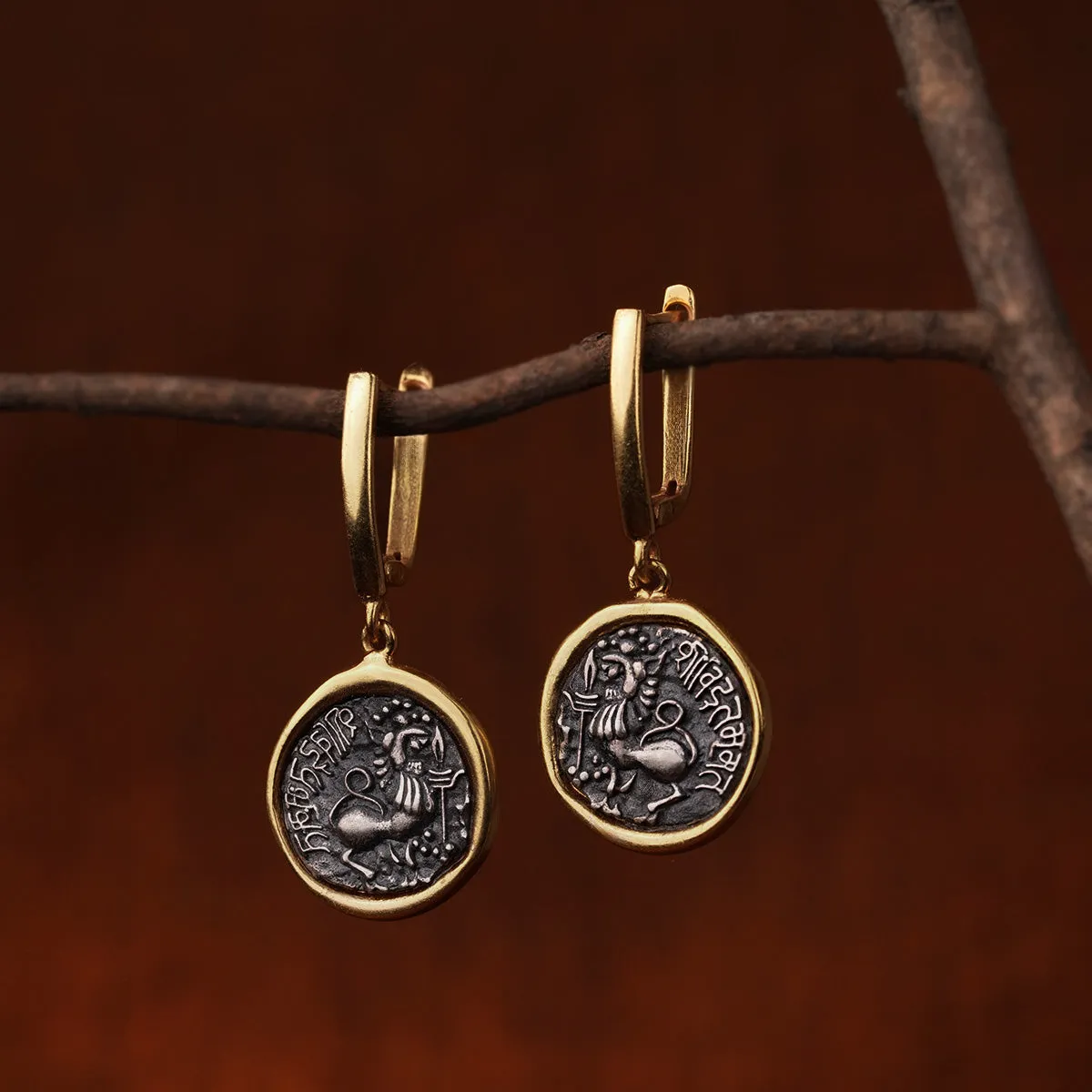 Kadamba Simha Silver Earrings by MOHA