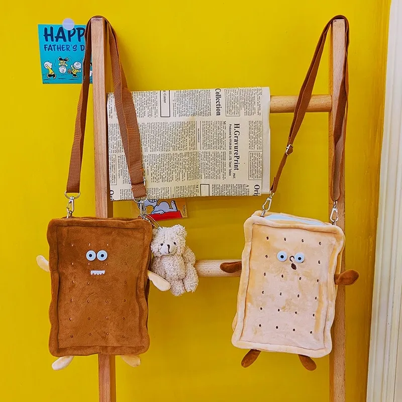 Kawaii Toast Crossbody Bag