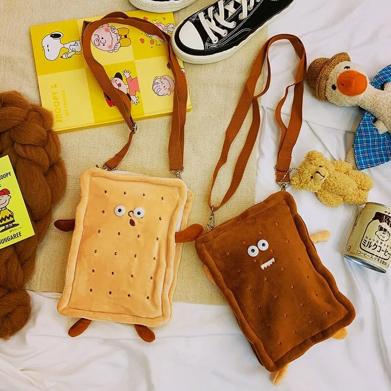 Kawaii Toast Crossbody Bag