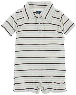 KicKee Pants Tuscan Afternoon Stripe Polo Romper