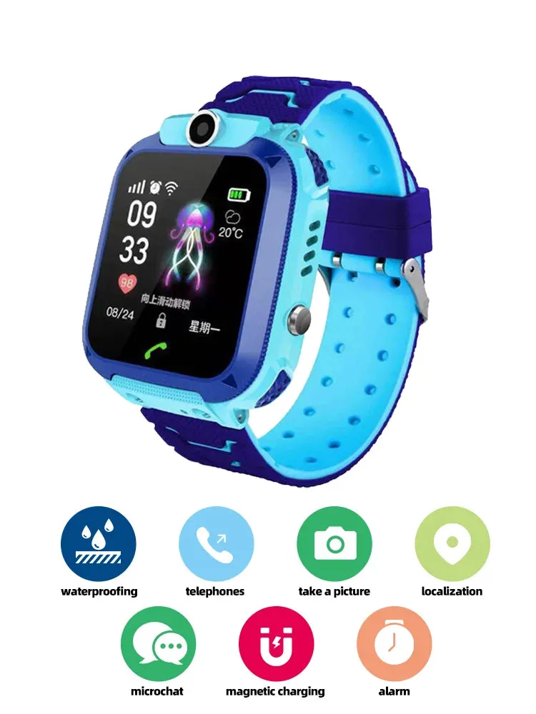 Kids Smart 2G Call Phone Watch Waterproof Mother Children GPS Monitor Boy Girls SOS Child Sports Digital Watches Tracker