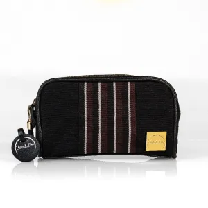 Kike Aso-Oke   Leather Vanity Purse - Brown