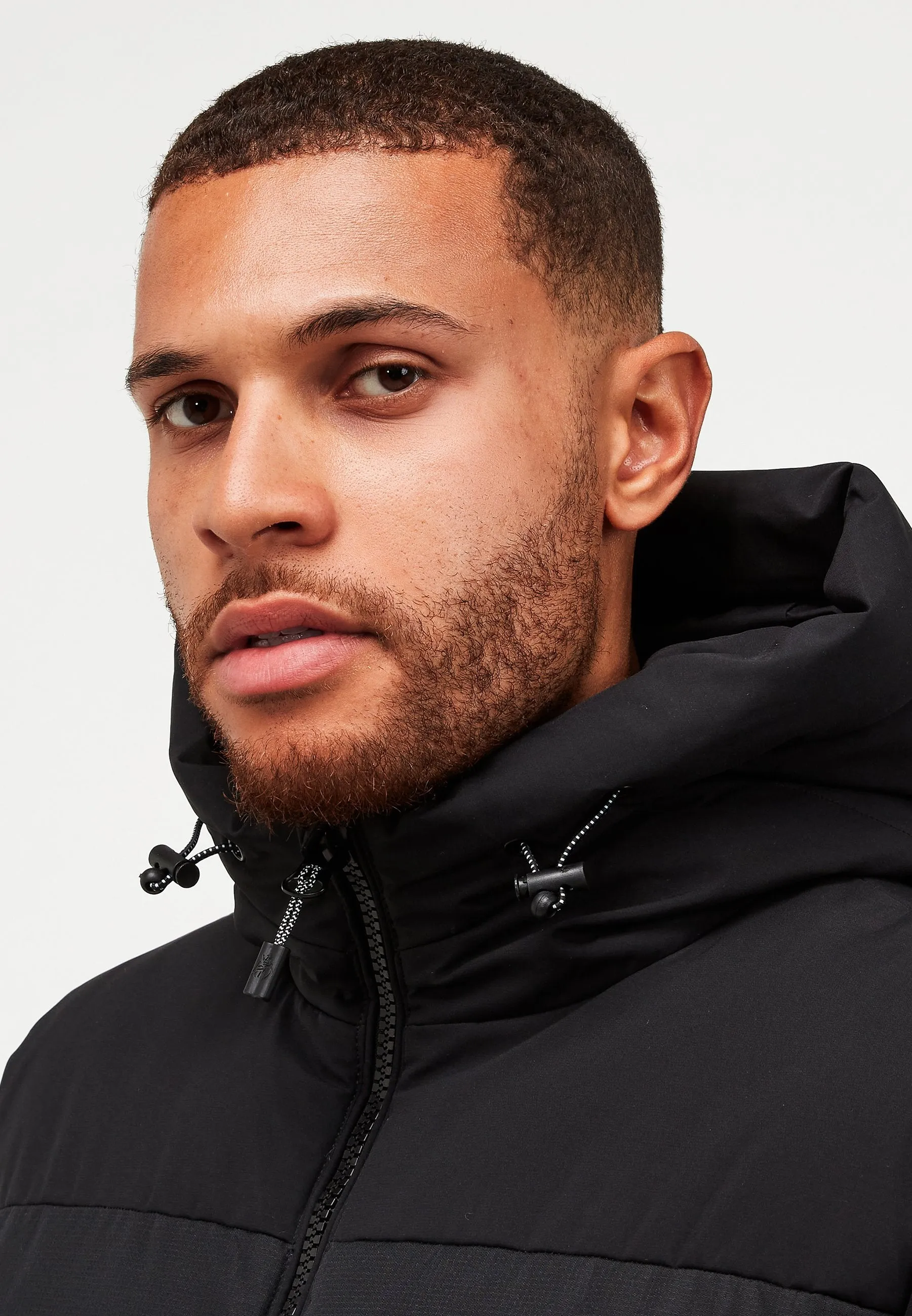 Kings Will Dream Montana Longline Puffer Parka Jacket Black