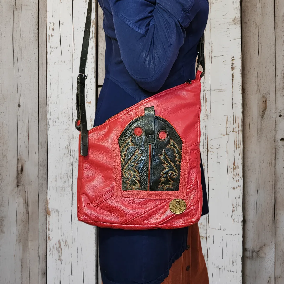 Kirsten Red Booted Bag