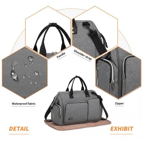Kono Multi-Compartment Maternity Bag - Grey