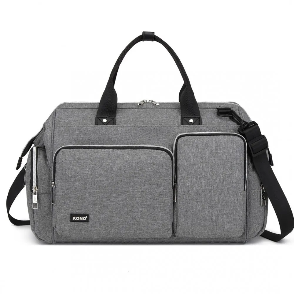 Kono Multi-Compartment Maternity Bag - Grey