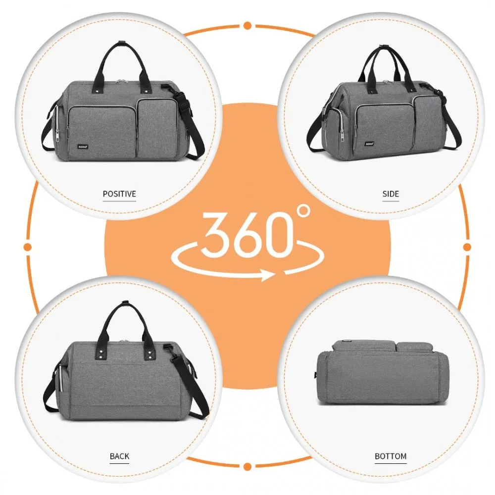 Kono Multi-Compartment Maternity Bag - Grey