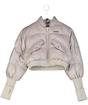 Lapp Grey Cropped Puffer Jacket UK M