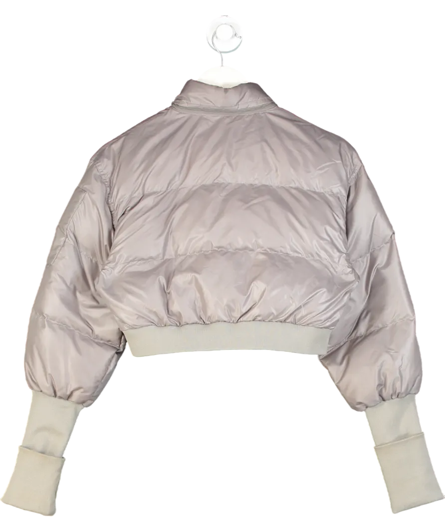 Lapp Grey Cropped Puffer Jacket UK M