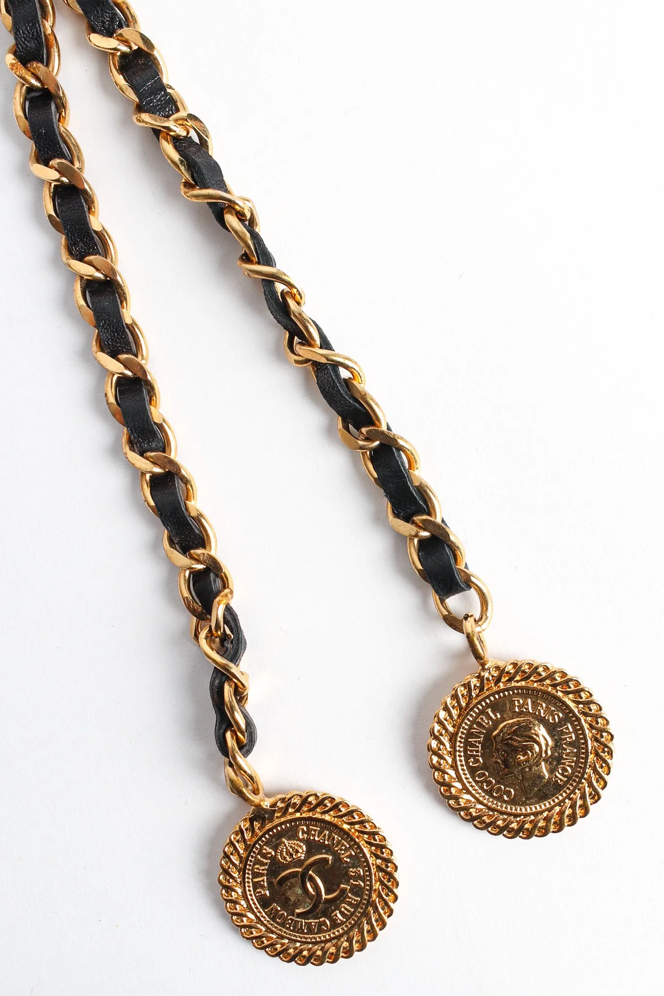 Leather Chain Triple Pin Brooch