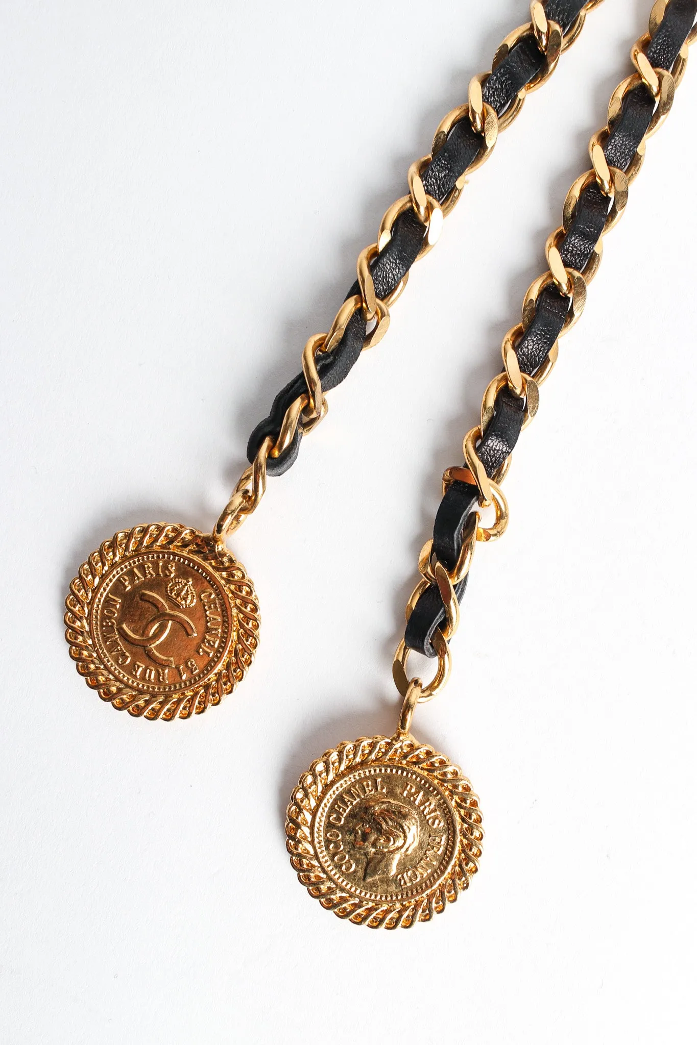 Leather Chain Triple Pin Brooch