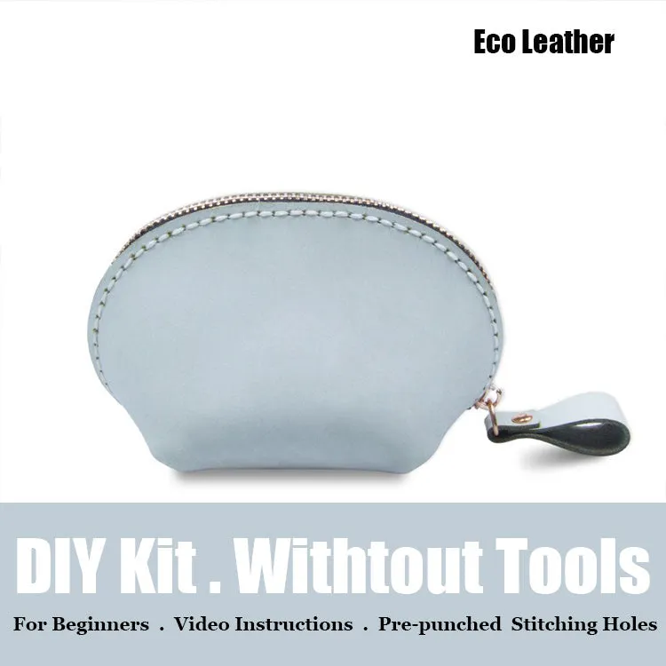 Leather Coin Pouch Kit DIY Leather Shell Coin Wallet Kits DIY Eco Leather Project DIY Leather Kit