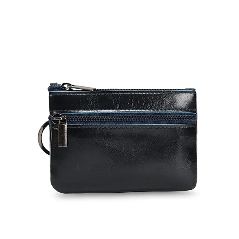 Leather Mini Multifunctional Vintage Zipper Short Coin Purses