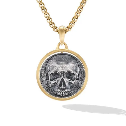 Life and Death Amulet Enhancer in Silver and Yellow Gold