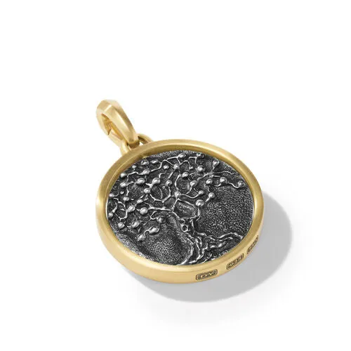 Life and Death Amulet Enhancer in Silver and Yellow Gold