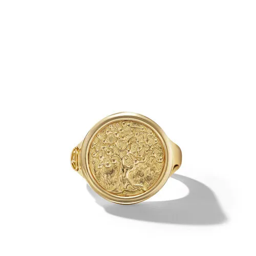 Life and Death Ring in 18K Yellow Gold, Size 9