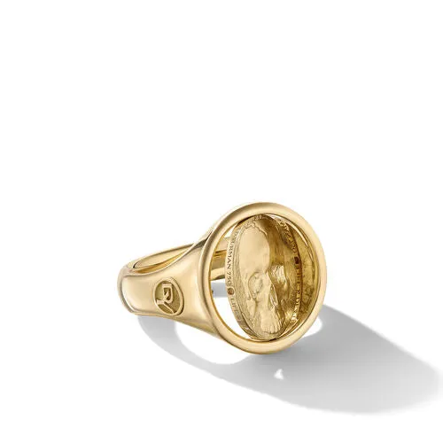 Life and Death Ring in 18K Yellow Gold, Size 9