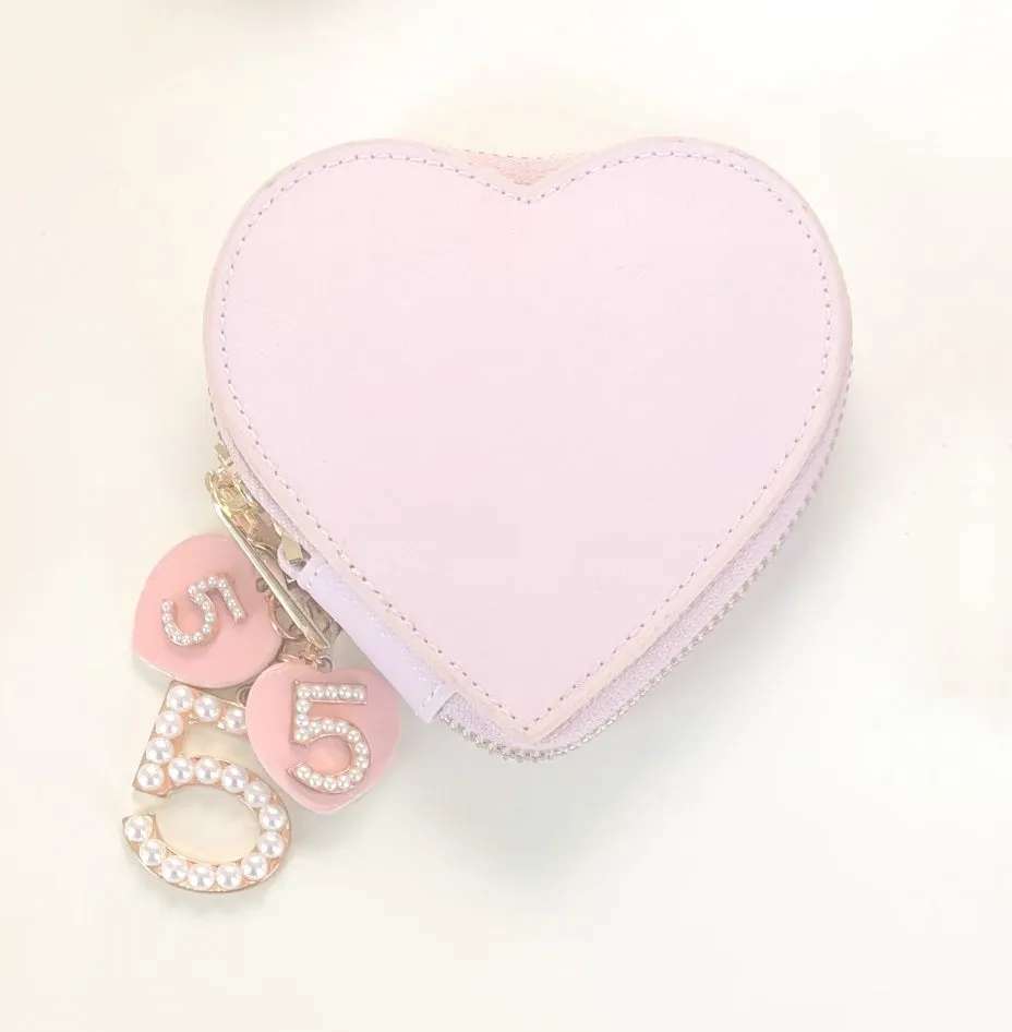 LIGHT PINK HEART COIN PURSE