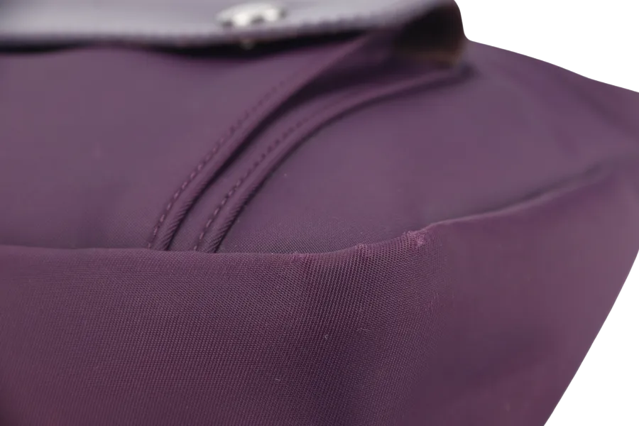 LONGCHAMP MESSENGER PURPLE NYLON SILVER HARDWARE