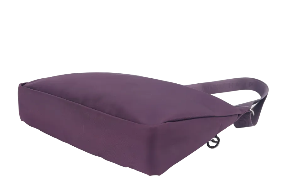 LONGCHAMP MESSENGER PURPLE NYLON SILVER HARDWARE