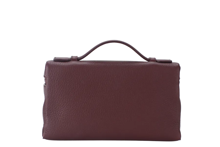 LORO PIANA EXTRA POCKET L19 AZUKI BEANS (Q07N) COLOR GRAINED CALFSKIN GOLD HARDWARE WITH STRAP, DUST COVER AND BOX