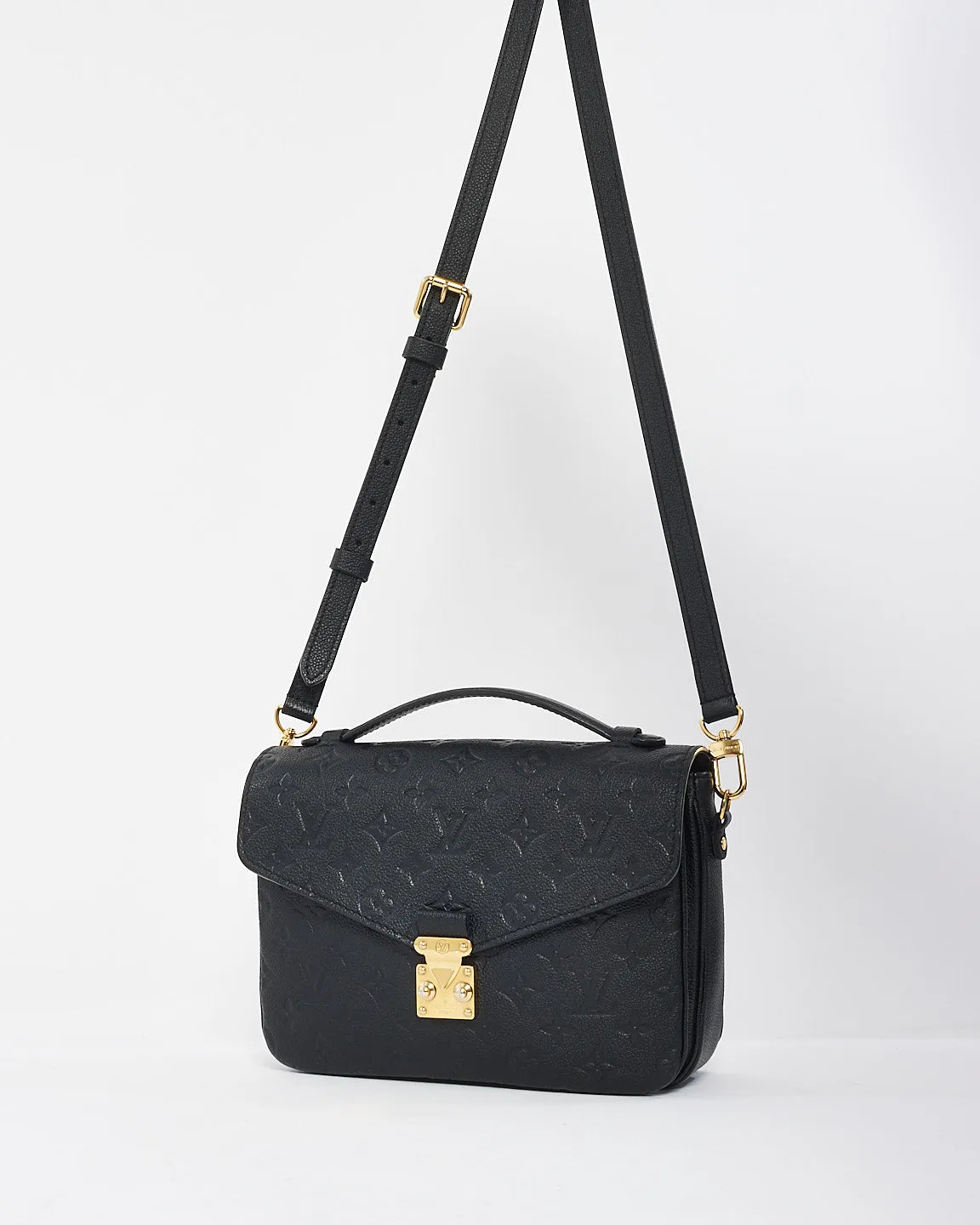 Louis Vuitton Black Monogram Empreinte Leather Pochette Metis Bag