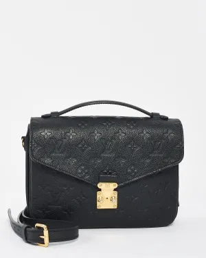 Louis Vuitton Black Monogram Empreinte Leather Pochette Metis Bag