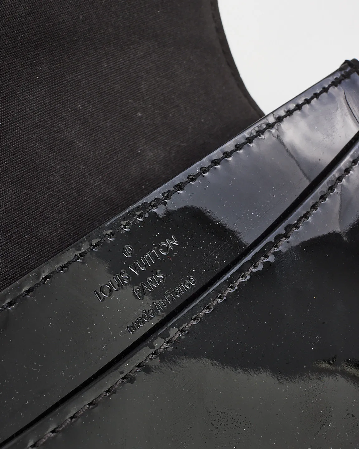Louis Vuitton Black Patent Leather Chain Louise PM Bag