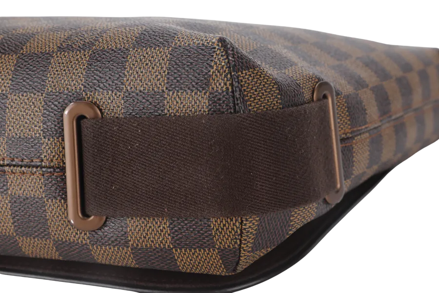 LOUIS VUITTON BROOKLYN MESSENGER BAG MM DAMIER EBENE CANVAS GOLD HARDWARE