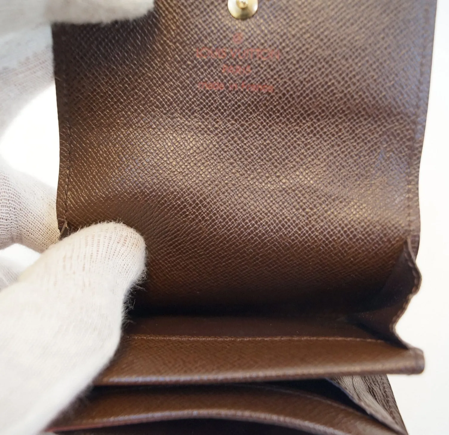 LOUIS VUITTON Damier Ebene Porte Monnaie Plat Coin Purse Wallet - Final Call
