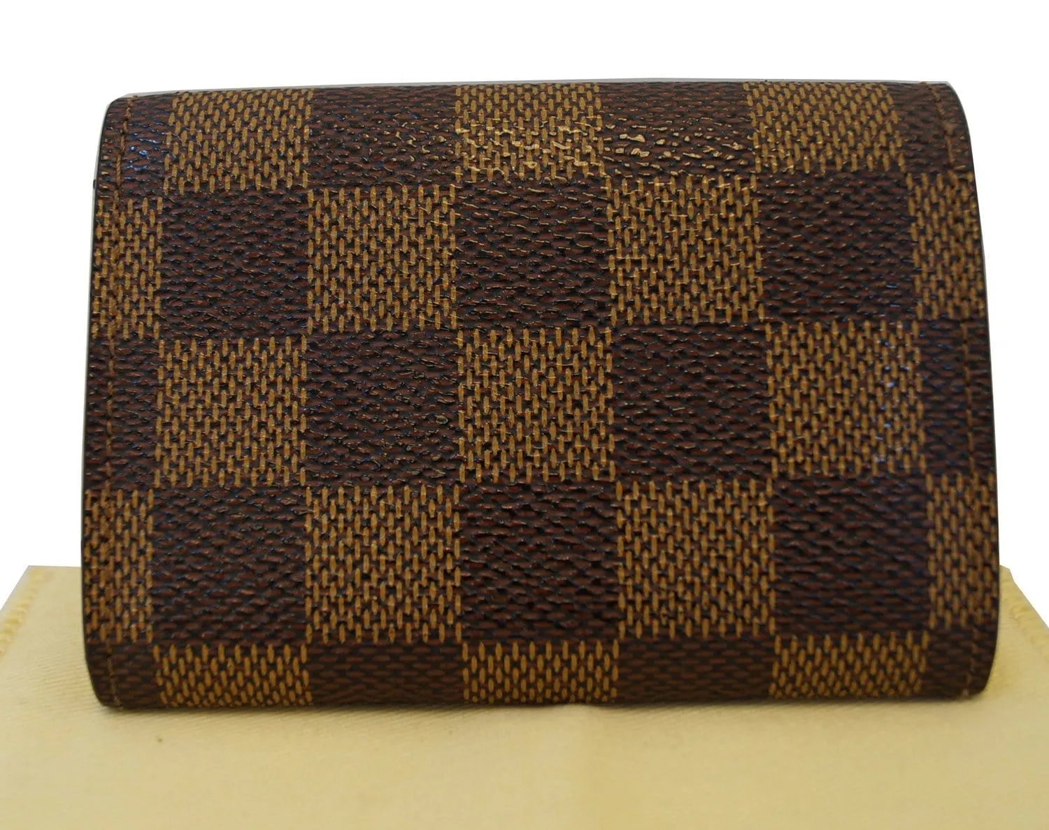 LOUIS VUITTON Damier Ebene Porte Monnaie Plat Coin Purse Wallet - Final Call