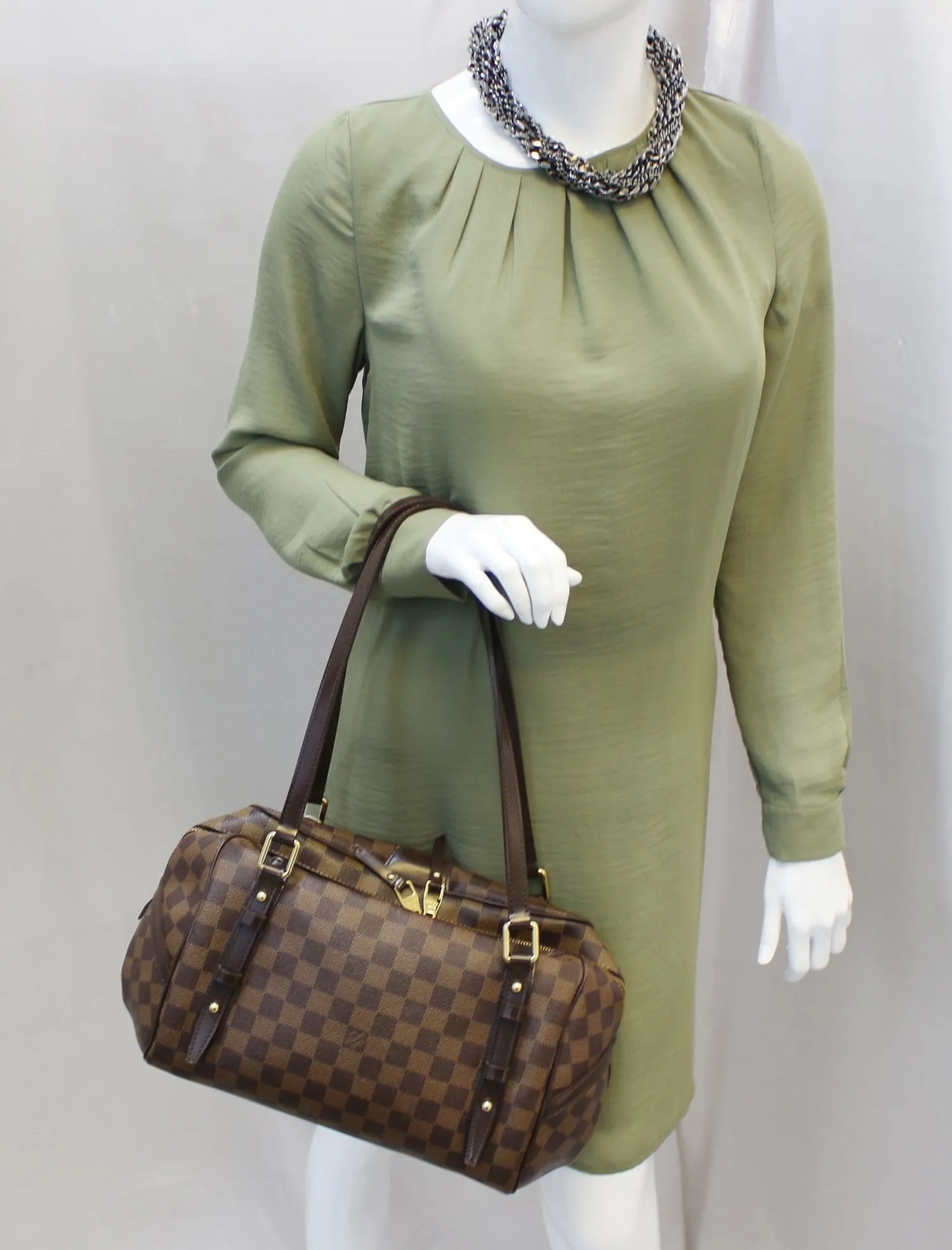 LOUIS VUITTON Damier Ebene Rivington PM Shoulder Bag - Sale ( Damage Please see the pictures )
