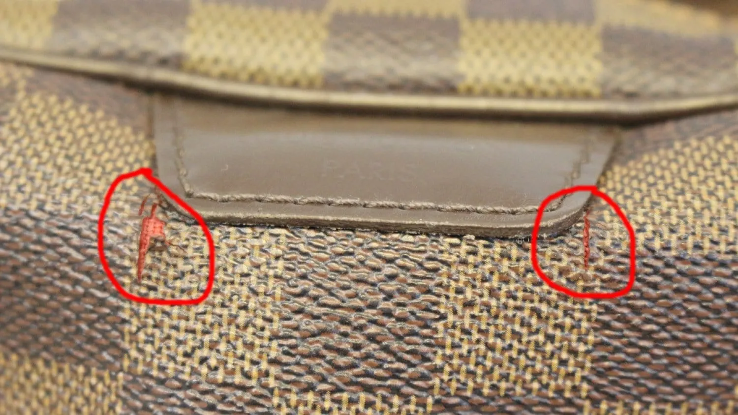 LOUIS VUITTON Damier Ebene Rivington PM Shoulder Bag - Sale ( Damage Please see the pictures )