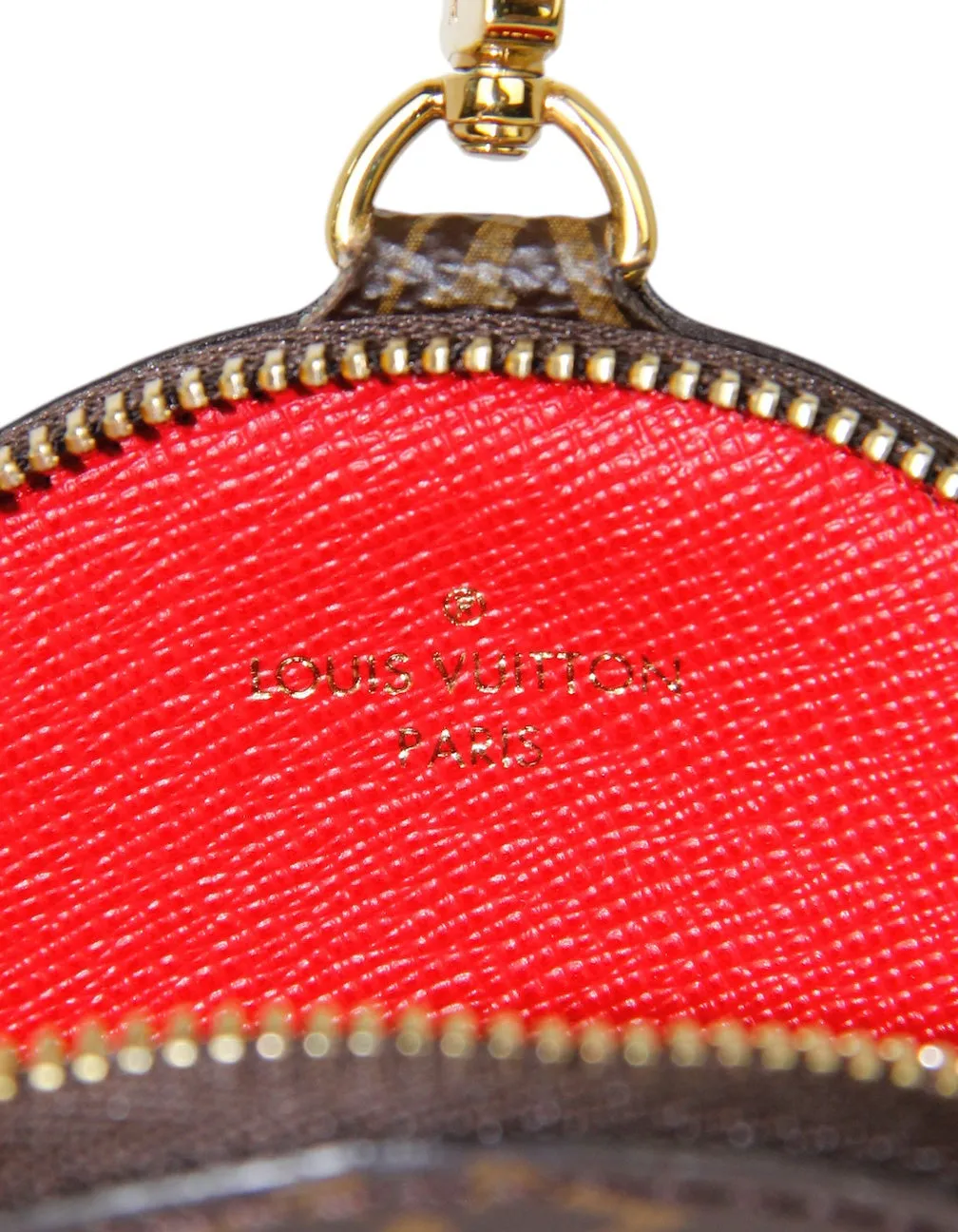 Louis Vuitton Monogram/ Red Multi Pochette Accessories Round Coin Purse