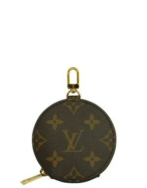Louis Vuitton Monogram/ Red Multi Pochette Accessories Round Coin Purse