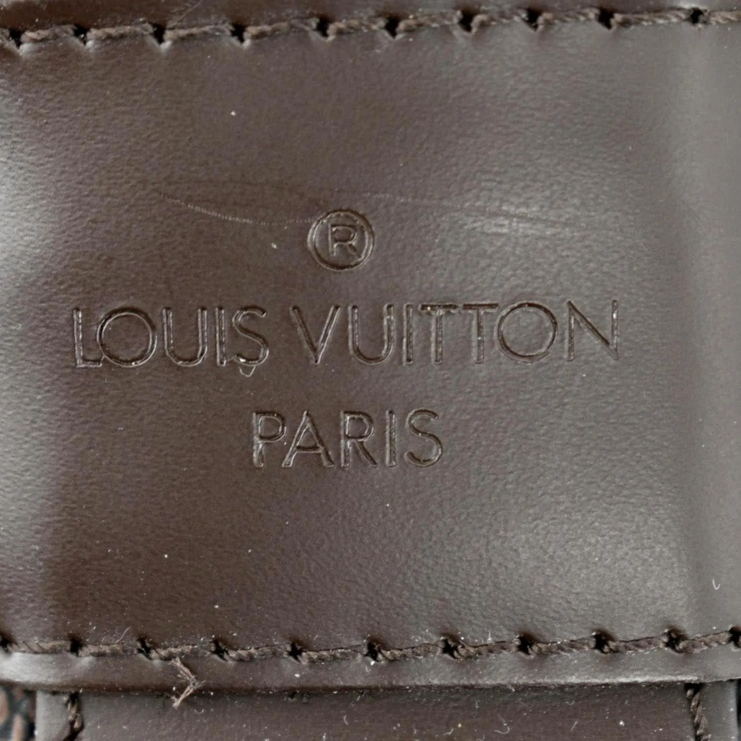 LOUIS VUITTON Naviglio Damier Ebene Messenger Bag Brown